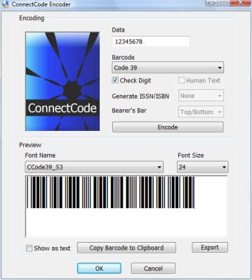 ConnectCode Free Barcode Font screen shot