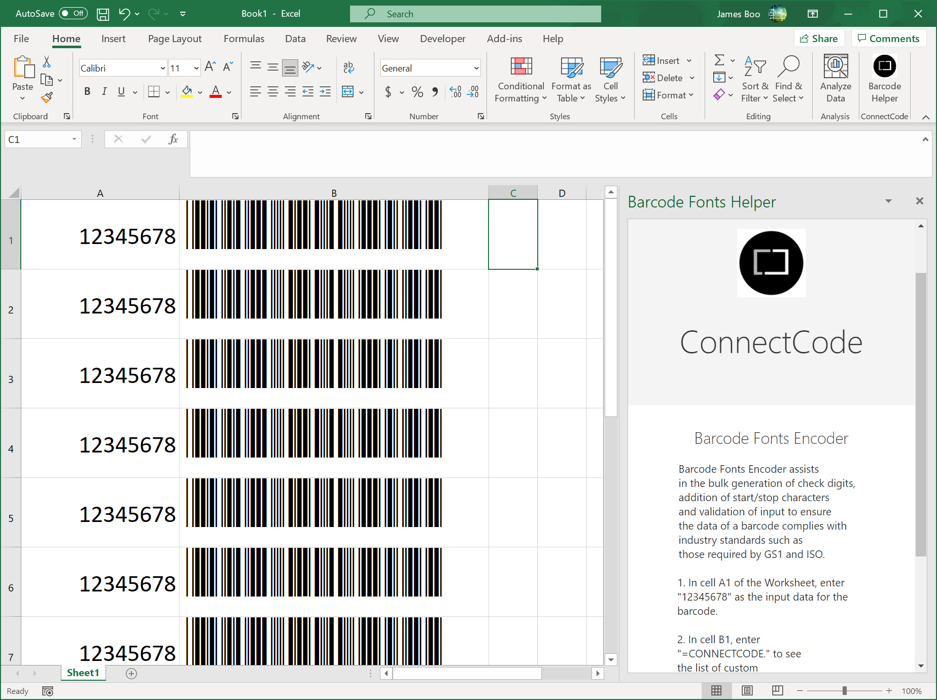 Office Barcode Add In For Excel 4145