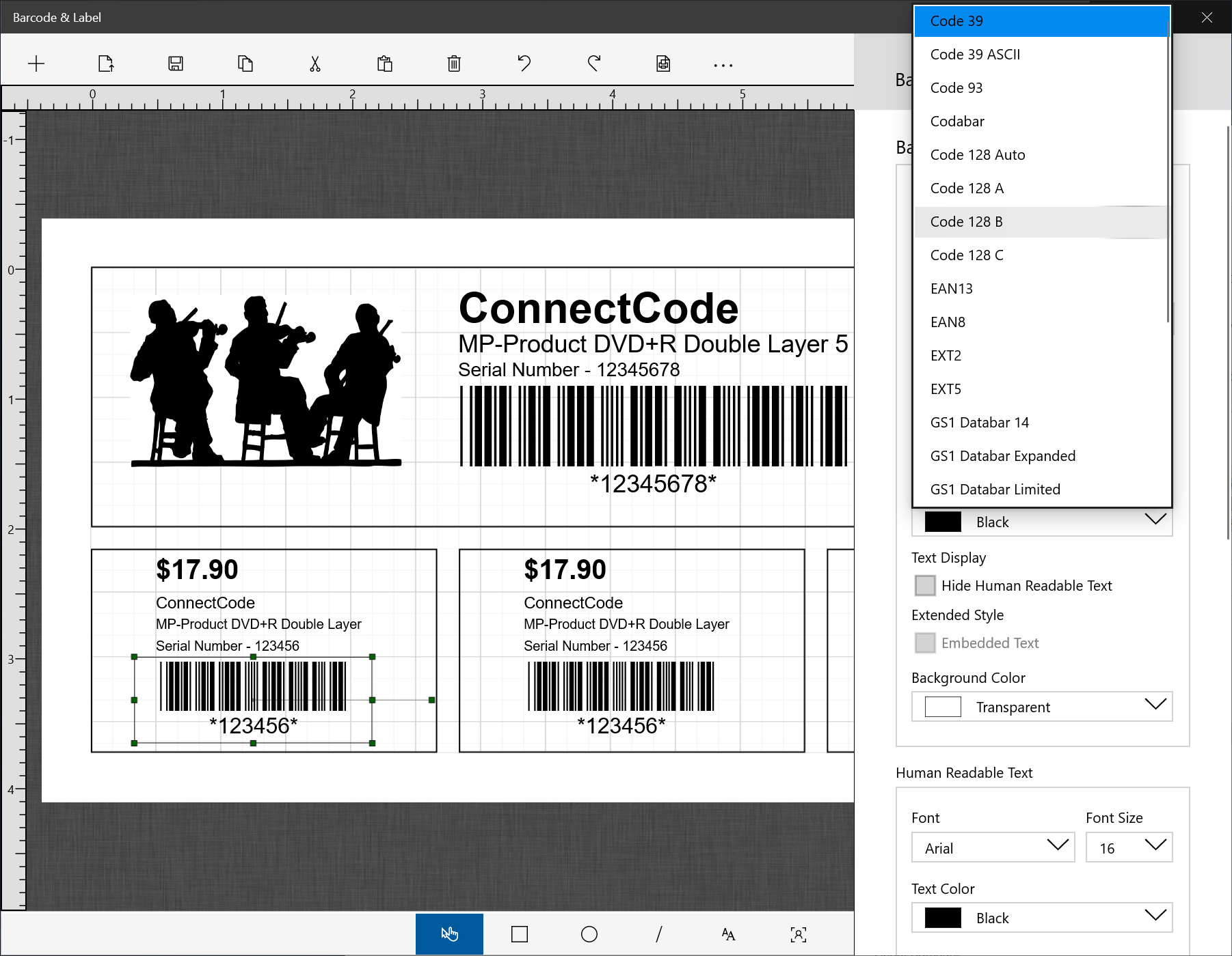 Software label. Шрифт под штрихкод. Barcode font. EAN 8 Breakdown.