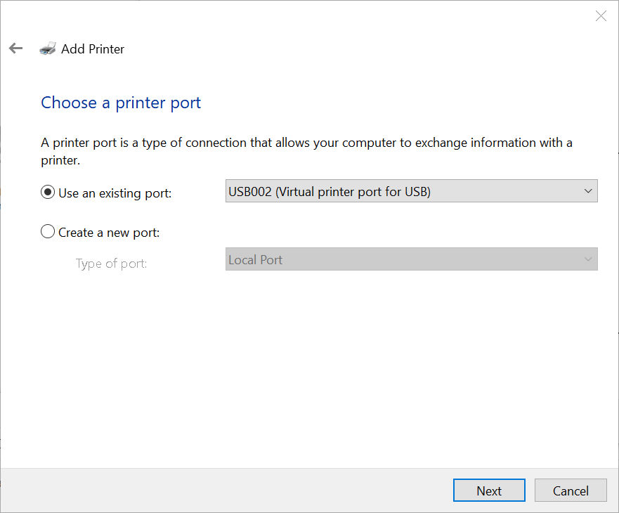 usb virtual printer port for mac